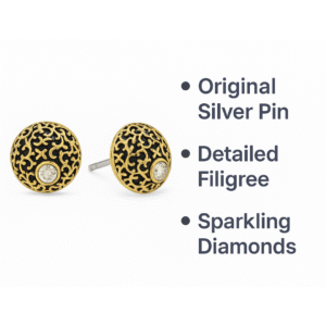 silver pin earrings