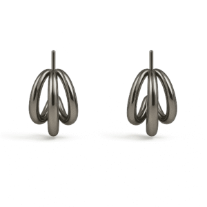black loop earrings