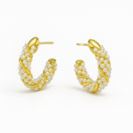 pearl studded earrings
