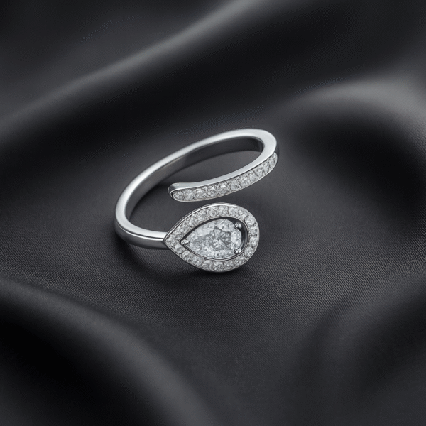 imported silver adjustable ring