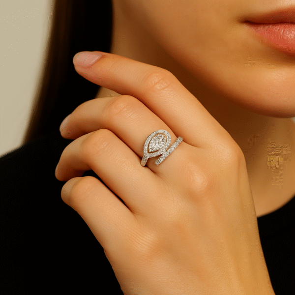 imported silver adjustable ring