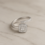 silver square ring