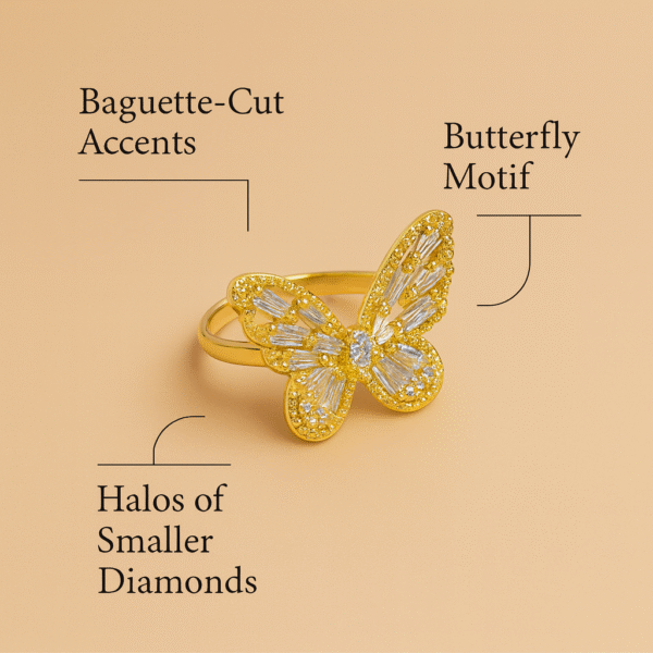 Imported Gold Butterfly Ring