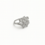 imported silver floral ring