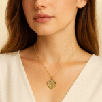 Rose Heart Pendant Chain