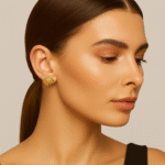 Golden Square Earrings