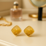 Golden Square Earrings