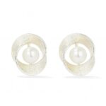 silver pearl earrings