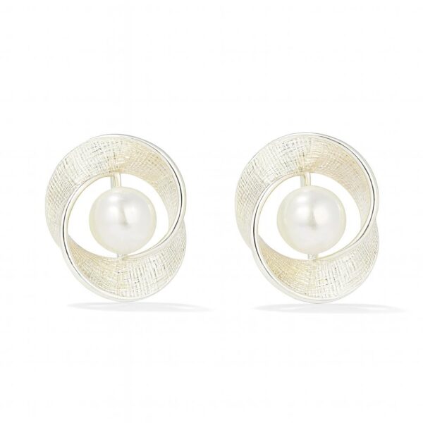 silver pearl earrings