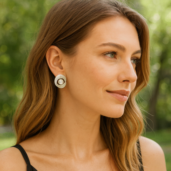 silver pearl earrings