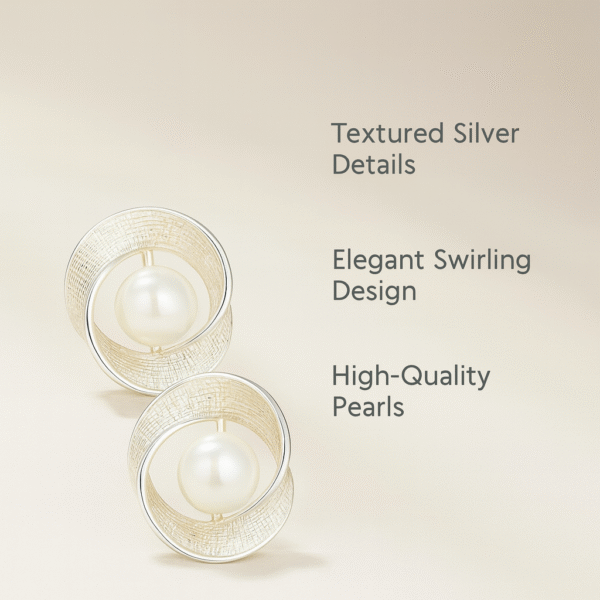 silver pearl earrings
