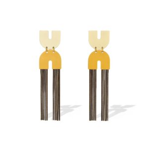 geometric drop earrings