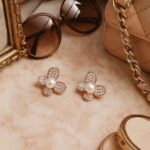 Rose Gold Pearl Earrings