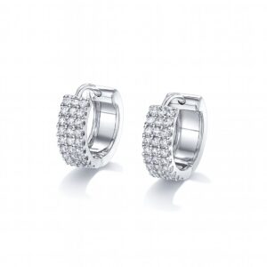 Hoop earrings with stones