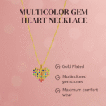 Multicolor Heart Pendant Chain