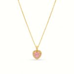 Jewelsland Pink Heart Pendant Chain