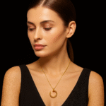 Jewelsland golden circle pendant chain