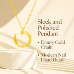 Jewelsland golden circle pendant chain