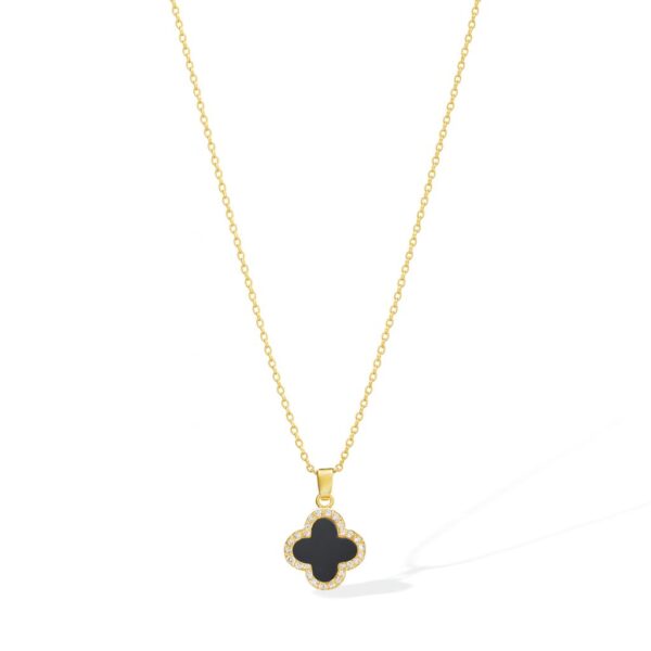 Black Clover Pendant for Women and Girls