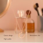 Elegant Rose Gold Circle Pendant Necklace