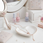 Rose Gold Plated Lariat Necklace with CZ Cylinder Bead - Image 3