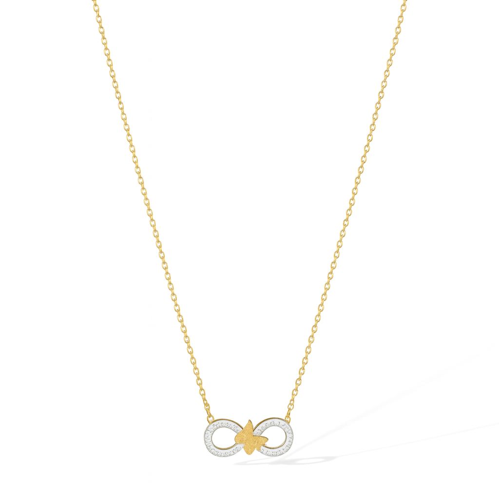 Jewelsland Infinity Butterfly Pendant Chain