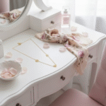 Multi-Charm Gold Station Necklace | Heart & Flower - Image 3