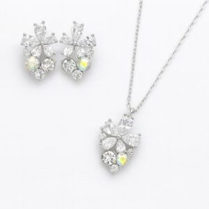 Floral Diamond-Cut Necklace Set