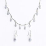 Silver Necklace and Earrings Set