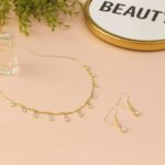 Golden Necklace & Earrings Set