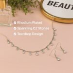Silver Necklace and Earrings Set