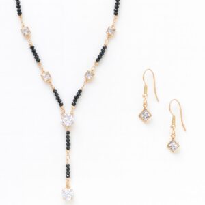 Mangalsutra Necklace and Earrings Set