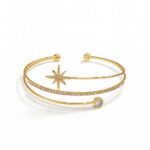Dual Band Kada with Star and Stone