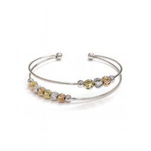 Dual Band Kada with Multicolor Stones