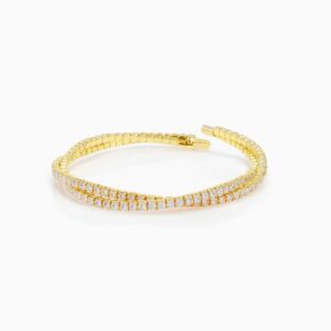 Jewelsland Gold Plated Crystal Kada