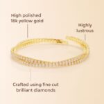 Jewelsland Gold Plated Crystal Kada