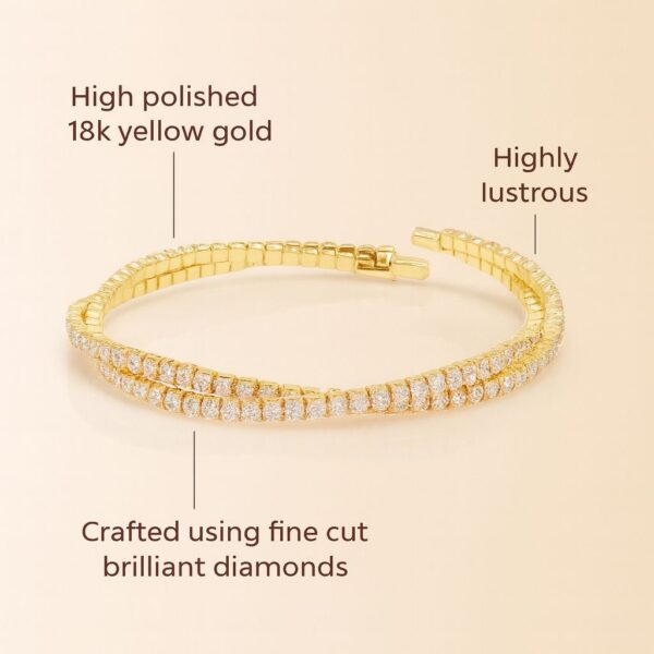 Jewelsland Gold Plated Crystal Kada