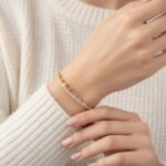 Baguette Multi-Color Stone Gold Plated Bangle - Image 2