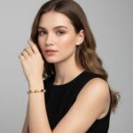 Multi-Color Stone Gold Plated Bangle | Adjustable - Image 2