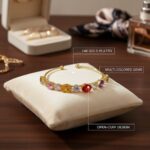 Multi-Color Stone Gold Plated Bangle | Adjustable - Image 4