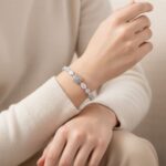 Bloom Rose Silver Plated Cuff Bangle - Image 2